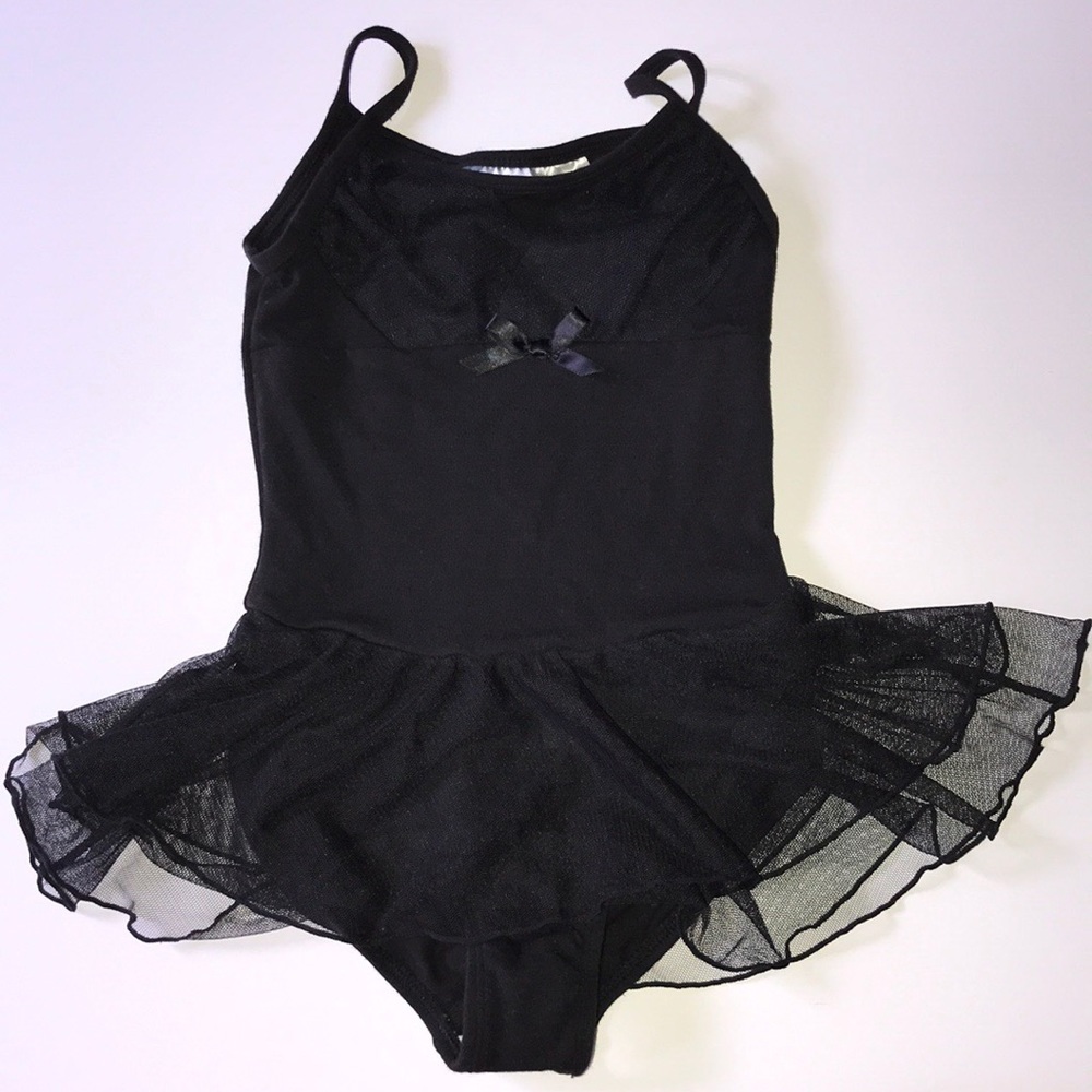 SOLD!! Black leotard with tutu skirt